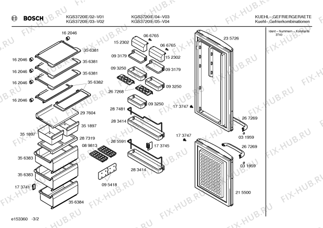 Схема №3 3FG5633 с изображением Компрессор для холодильника Bosch 00142001