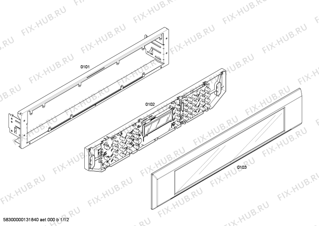 Схема №12 MEMW271EB с изображением Панель управления для духового шкафа Bosch 00144730