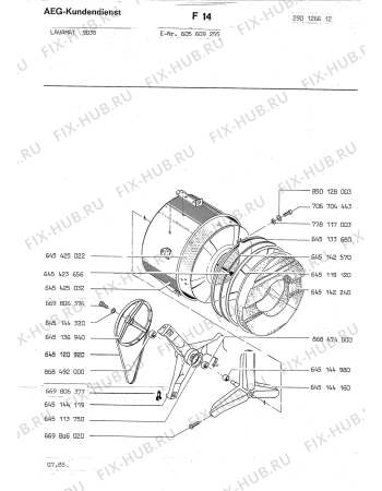 Взрыв-схема стиральной машины Aeg LAV9035 - Схема узла Section2