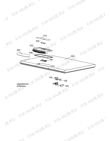 Взрыв-схема холодильника Electrolux ECM19111W - Схема узла Door 003