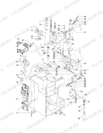 Схема №4 MCI103MR (F083574) с изображением Прокладка для электрокофемашины Indesit C00302226