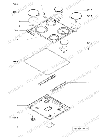 Схема №1 AKM 300/NB с изображением Втулка для плиты (духовки) Whirlpool 481944238759