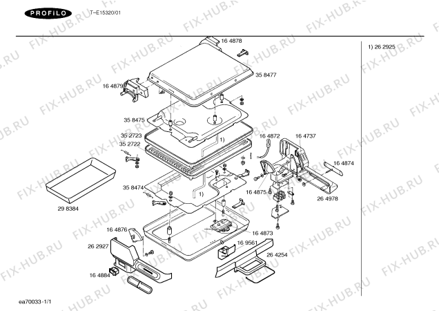 Схема №1 T-E15320 с изображением Лампа для плиты (духовки) Bosch 00164872