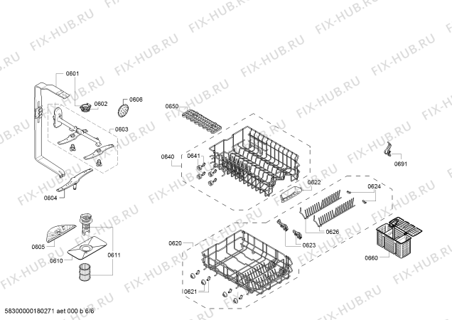 Схема №5 CP5A01J5 с изображением Передняя панель для посудомойки Bosch 00790326
