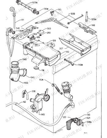 Схема №5 LAV802I с изображением Держатель для стиральной машины Aeg 1245934201
