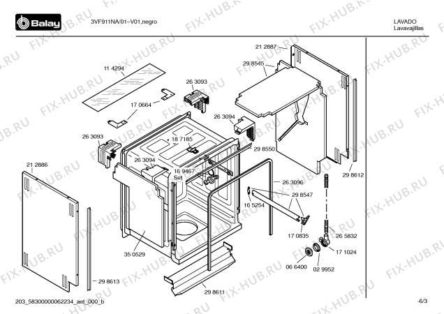Схема №5 3VF911NA VF911 с изображением Краткая инструкция для электропосудомоечной машины Bosch 00586901