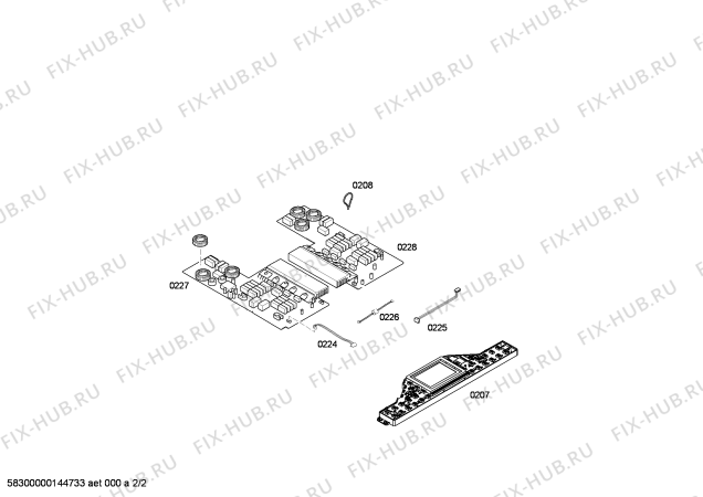 Взрыв-схема плиты (духовки) Bosch PIL875L24E IH6.1 - Standard - Схема узла 02