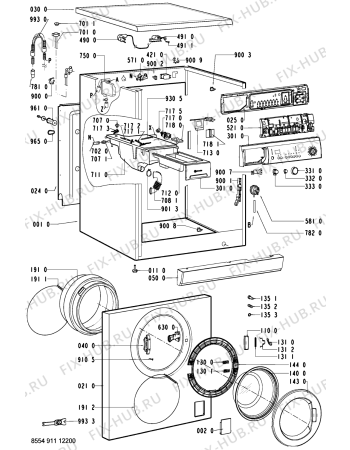 Схема №2 WAK 8666 с изображением Обшивка для стиральной машины Whirlpool 481245216653