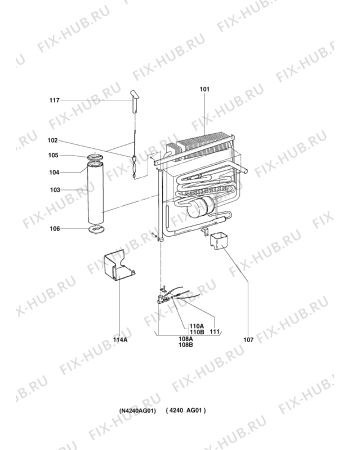 Взрыв-схема холодильника Electrolux RM4240 - Схема узла Cooling generator