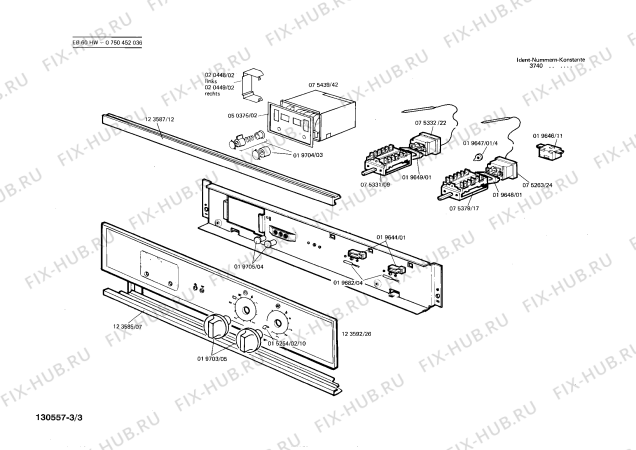 Взрыв-схема плиты (духовки) Bosch 0750452036 EB60HW - Схема узла 03