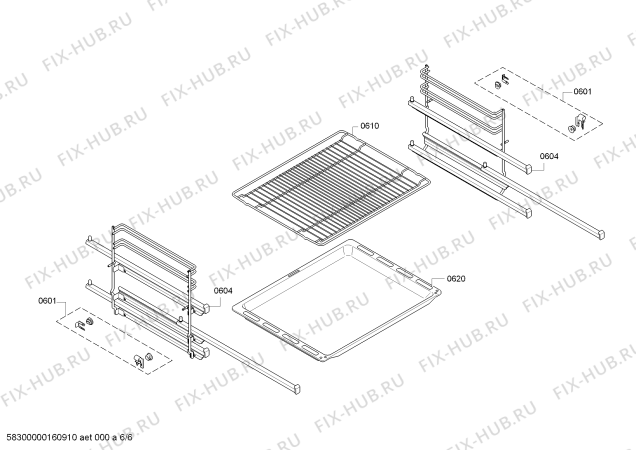 Взрыв-схема плиты (духовки) Bosch HEA23T151 Bosch - Схема узла 06