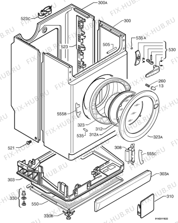 Взрыв-схема стиральной машины Electrolux EW1279F - Схема узла Housing 001