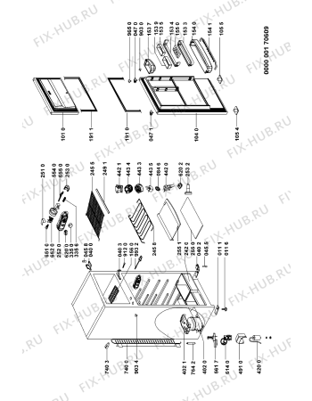 Схема №1 KDA 3720/1 с изображением Поверхность для холодильной камеры Whirlpool 481241829729