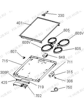 Схема №1 MECT610FX (241198, 4310.0020) с изображением Керамическая поверхность для духового шкафа Gorenje 251106