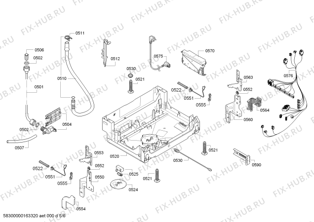 Взрыв-схема посудомоечной машины Bosch SMI30D05EU - Схема узла 05