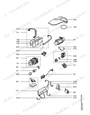 Взрыв-схема посудомоечной машины Husqvarna Electrolux QB6209I - Схема узла Electrical equipment 268