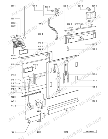Схема №3 W 75/1 с изображением Панель для посудомоечной машины Whirlpool 481245373128