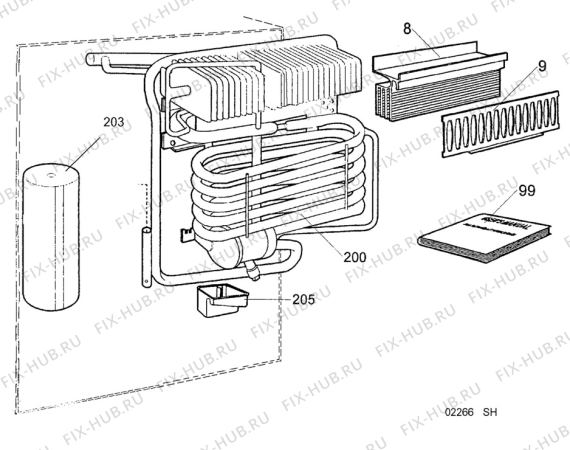 Взрыв-схема холодильника Electrolux MR1000 - Схема узла C20 Cold, User manual E