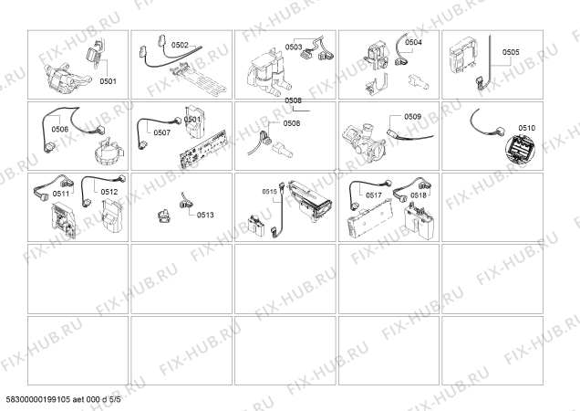 Взрыв-схема стиральной машины Bosch WAT28682IR - Схема узла 05