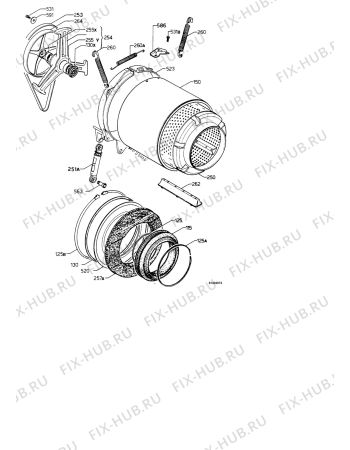 Взрыв-схема стиральной машины Zanussi FJ1506E - Схема узла Tub