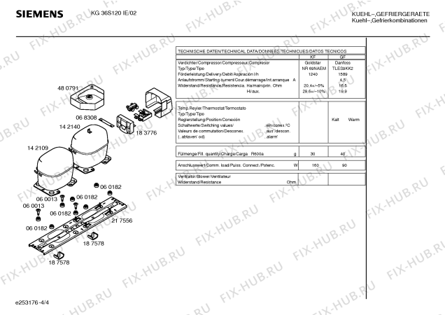 Схема №4 KG36S120IE с изображением Панель управления для холодильной камеры Siemens 00218395