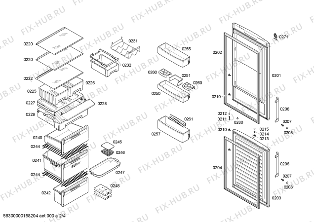 Схема №3 3KFP7866 Smart с изображением Емкость для заморозки для холодильника Bosch 00687213