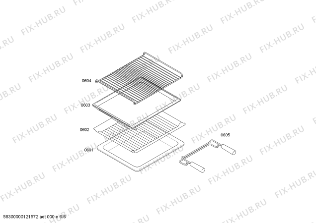 Схема №6 3HT458X с изображением Переключатель для плиты (духовки) Bosch 00607670