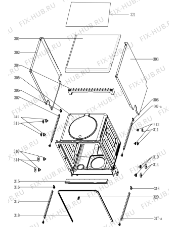 Схема №6 GCX 112 FD с изображением Холдер для посудомойки Whirlpool 482000018977