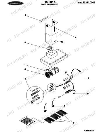 Схема №1 HX901X (F028787) с изображением Инструкция по эксплуатации для духового шкафа Indesit C00094304