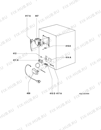 Взрыв-схема холодильника Electrolux RE236LD - Схема узла Armature/fitting