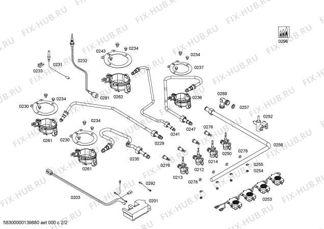 Взрыв-схема плиты (духовки) Bosch PCP612M90E ENC.PCP612M90E 4G M.S.BO60F IH5 - Схема узла 02