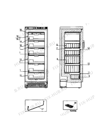 Взрыв-схема холодильника Electrolux TF1158 - Схема узла C10 Interior