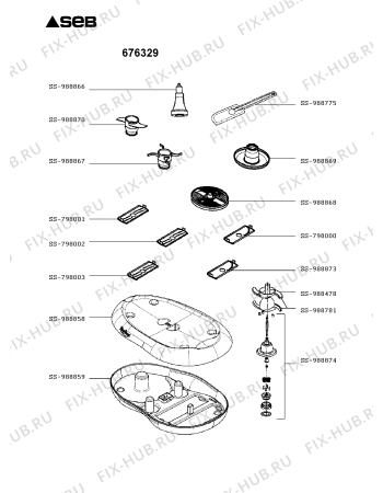 Взрыв-схема кухонного комбайна Seb 676329 - Схема узла 676329FR.__2