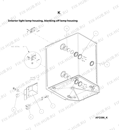 Взрыв-схема комплектующей Whirlpool AFO 396 - Схема узла