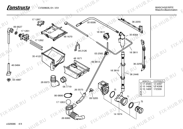 Взрыв-схема стиральной машины Constructa CV50960IL Constructa - Схема узла 04