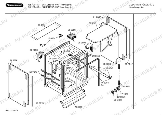 Схема №6 SGIKBH5 Art:IG644.3 с изображением Инструкция по эксплуатации для посудомойки Bosch 00588670