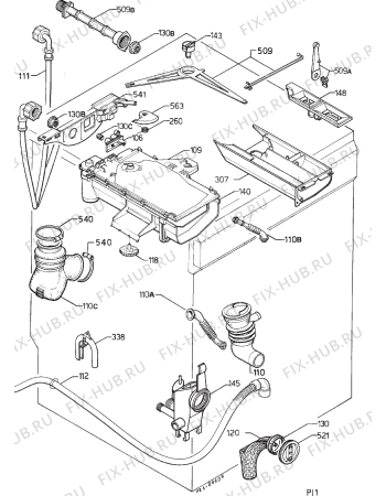 Взрыв-схема стиральной машины Electrolux LINCOLN EW804F - Схема узла Hydraulic System 272