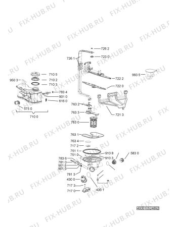 Взрыв-схема посудомоечной машины Whirlpool ADG 8793 A++ PC TR I - Схема узла