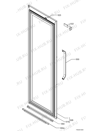 Взрыв-схема холодильника Rex Electrolux WI331XV - Схема узла Door 003