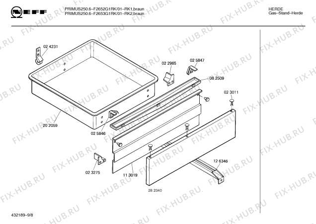 Схема №9 F2653G1RK PRIMUS 250.6 с изображением Переключатель для электропечи Bosch 00065960