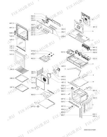 Схема №1 EMZD5460 WS с изображением Панель для плиты (духовки) Whirlpool 481245248331