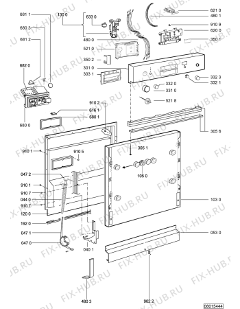 Схема №2 VBM 335 IN с изображением Обшивка для посудомоечной машины Whirlpool 481245373513