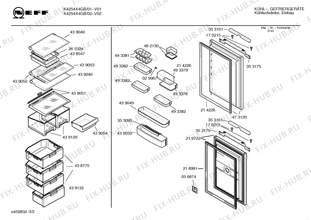Схема №3 K9514X4 с изображением Инструкция по эксплуатации для холодильной камеры Bosch 00590393