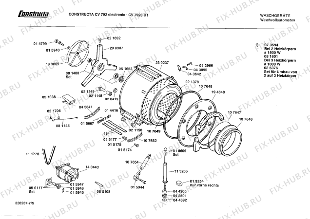 Взрыв-схема стиральной машины Constructa CV7923 CV7923 Elektronik - Схема узла 05