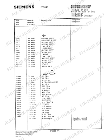 Взрыв-схема телевизора Siemens FC9100 - Схема узла 05