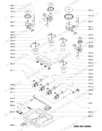 Схема №1 AKR 302/NB/01 с изображением Труба для плиты (духовки) Whirlpool 481253049436