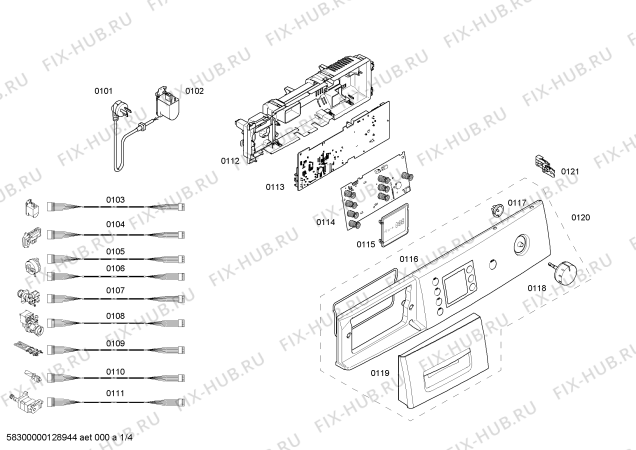 Схема №4 WAE24460AR F10-E 1200RPM 6KG с изображением Ручка для стиралки Bosch 00668086