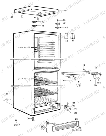 Взрыв-схема холодильника Electrolux ER3315B - Схема узла C10 Cabinet