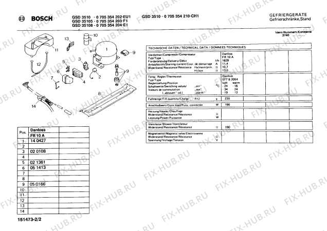 Взрыв-схема холодильника Bosch 0705354210 GSD3510 - Схема узла 02