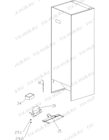 Взрыв-схема холодильника Gorenje R4142ANX (730511, HS25293) - Схема узла 03